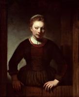 Samuel van Hoogstraten - Woman at a dutch door